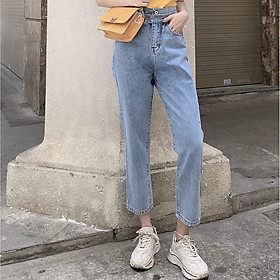 Quần jean nữ dáng BAGGY nữ Julido Store, chất jean co dãn nhẹ lưng cao mẫu mới BG94