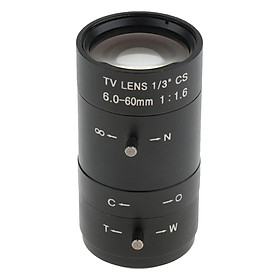 6mm-60mm 1/3" F1.6 Manual Iris  Lens CS Mount for Security CCTV Camera