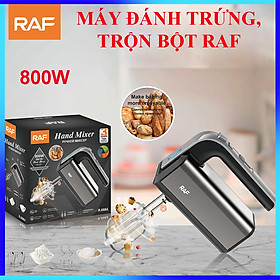 Mua Máy đánh trứng cầm tay RAF Turbo 800W  5 tốc độ cực mạnh trộn bột làm bánh  vỏ inox bền đẹp - Hàng chính hãng