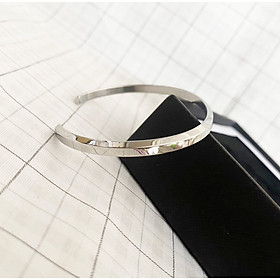 Vòng tay Cuff không đen, không rỉ - Lắc Tay Cặp Đôi Nam Nữ Titan