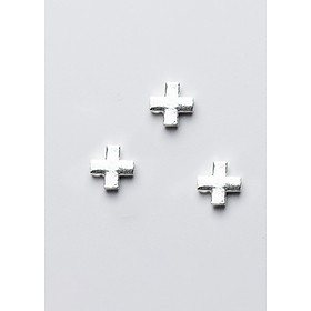 Combo 3 cái charm bạc chữ thập xỏ ngang - Ngọc Quý Gemstones