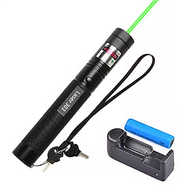 Mua Đèn Pin Lazer 303 Tia Xanh Có Khóa An Toàn - Tặng Pin Sạc Và Sạc Hàng Chính Hãng Gobos