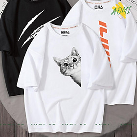 ÁO THUN UNISEX MÈO COOL WHAT PHÔNG NAM NỮ GIA ĐÌNH CẶP ĐÔI CÓ SIZE TRẺ EM AOMIVN