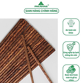 Bộ 10 đôi đũa dừa đá Thăng Long PHUSANG được làm từ gỗ tự nhiên không chất bảo quản dùng trong nhà hàng khách sạn và bàn ăn