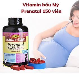 Hình ảnh Thực phẩm chức năng cho bà bầu Nature Made Prenatal Multi + DHA (150 Viên)