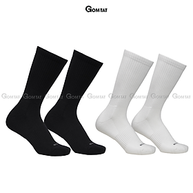 Combo 10 đôi tất nam nữ cao cổ GOMTAT, chất liệu cotton cao cấp, có đệm lót xù êm chân, giữ ấm - NGAN-STA-5009-CAO-CB10