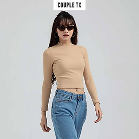 Áo Croptop Nữ Couple TX Tay Dài Cổ Cao WTS 2169