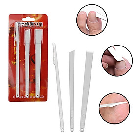 Bộ Dao 3 Cây Lấy Khóe Móng Thép Cao Cấp Không Gỉ, Lưỡi Dao Sắc Bén Lấy Da Dư Thừa, Vệ Sinh Móng Tay Chân Sạch Sẽ, Gọn Gàng, Thẩm Mỹ Thiết Kế Nhỏ Gọn Lách Các Góc Cạnh, Cạo Chai Chân