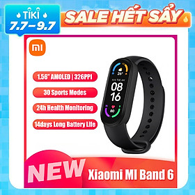 Đồng Hồ Thông Minh Thể Dục Theo Dõi 30 Chế Độ Thể Thao Chống Thấm Nước 5ATM Thông Qua Ứng Dụng MI Fit Xiaomi MI Band 6 1.56” AMOLED BT5.0