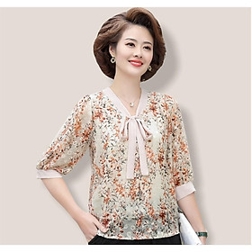 Áo hoa trung niên cao cấp cho người lớn tuổi  GD01-0321
