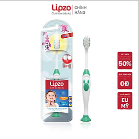 Combo 3 Bàn Chải Đánh Răng LIPZO Kids 2 Hình Thú Ngộ Nghĩnh Lông Chỉ Tơ Nha Khoa Siêu Mảnh Kháng Khuẩn Dành Cho Bé Trên 5 Tuổi