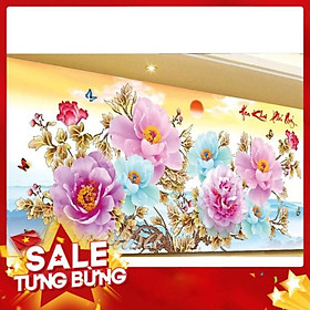 Mua iii8219Tranh đính đá hoa mẫu đơn tuiiiệt đẹp 150x70cm