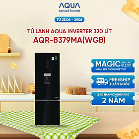 Mua  Freeship toàn quốc - Bảo hành chính hãng 2 năm  Tủ lạnh ngăn đông dưới Aqua 320 Lít AQR-B379MA(WGB) - Hàng chính hãng