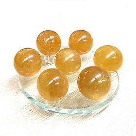 Mua Đĩa Thất Tinh Trận Đồ Đá Thạch Anh Vàng Tự Nhiên - Maxi - 15cm - Hợp Mệnh Kim  Thổ