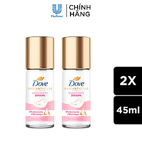 Combo 2 Lăn ngăn mùi tinh chất serum cao cấp Dove dành cho nữ với 3% Niacinamide mờ thâm thu nhỏ lỗ chân lông 45ml