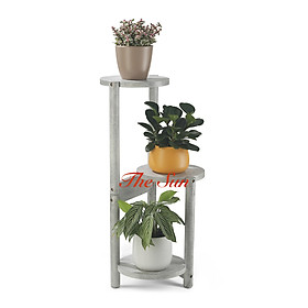 Mua KỆ TRANG TRÍ  KỆ ĐỂ CHẬU HOA 3 TẦNG  (CÓ 3 MÀU). BẰNG GỖ CAO SU.