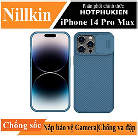 Ốp lưng chống sốc cho iPhone 14 Pro Max (6.7 inch) bảo vệ Camera hiệu Nillkin Camshield Pro chống sốc cực tốt, chất liệu cao cấp, có khung & nắp đậy bảo vệ Camera - hàng nhập khẩu