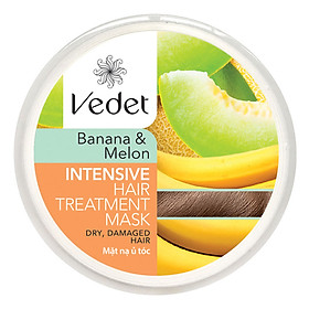 Mặt Nạ Ủ Tóc Chuối + Melon Vedette Suôn mượt (110g)