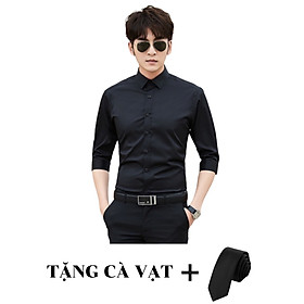 Áo Sơ Mi Nam Trơn Dài Tay Công Sở Tặng Cà Vạt Mẫu PG01 Thời Trang Nam Lịch Lãm