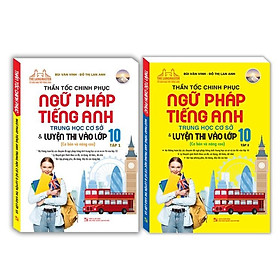 Sách - Combo 2 cuốn Thần tốc chinh phục ngữ pháp tiếng anh trung học cơ sở và luyện thi vào lớp 10 (cơ bản và nâng cao)