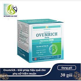 OVUMRICH forte - Hỗ trợ cải thiện chức năng buồng trứng, tăng cường chất lượng, kích thích rụng trứng tốt hơn - Nhà máy liên doanh với Medinej - USA và đạt chuẩn GMP - WHO