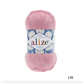 Sợi cotton mercerized Miss trơn nhập khẩu từ Alize, đan móc áo, váy, doly