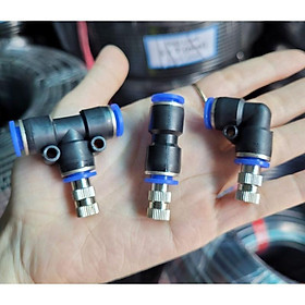 Béc phun sương làm mát kèm không khí, tưới lan, tưới cây kèm gài nối nhanh 8mm