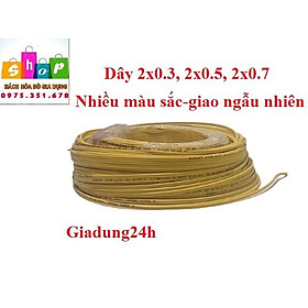 Dây điện Sub đôi giá rẻ- Dây đôi 0,3mm, dây 0,5mm màu vàng-Giadung24h