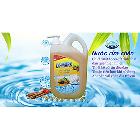 Nước Rữa Chén Bát Tinh Dầu Quế Bảo Vệ Da Tay,An Toàn Cho Bát Đĩa Của Bé Di-Mark 2,1 Lít