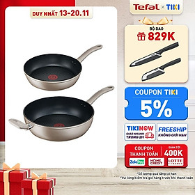 Mua Bộ 2 chảo chống dính đáy từ Tefal Sensations dùng cho mọi loại bếp (24cm  28cm) - Hàng chính hãng