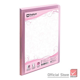 Bìa file plastic dẻo đựng tài liệu Elephant kèm 20 file lá (Thái Lan)