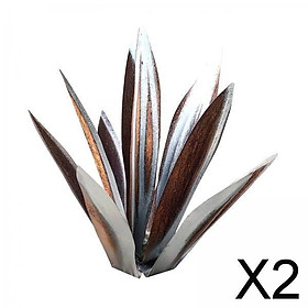 2xArtificial Snake Plant Agave Plant Patio Office Store Ornaments Accessories silver 35cm