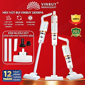 Mua Máy hút bụi cầm tay không dây gia đình  oto  sử dụng pin sạc  vacuum cleaner đa năng  công suất siêu mạnh 18000PA - Hàng chính hãng - VinBuy