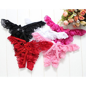 Combo 4 quần lót nữ viền ren lọt khe sexy