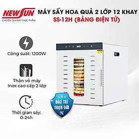 Mua Máy sấy hoa quả 2 lớp 12 khay SS-12H (bảng điện tử) NEWSUN - Hàng chính hãng