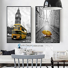 Mua Bộ 2 tranh canvas Phong cảnh Châu Âu