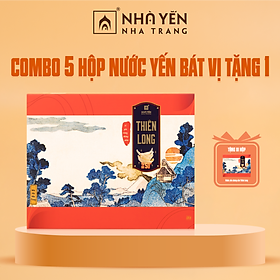 [COMBO 5 TẶNG 1] Nước Yến Sào Thiên Long - Nhà Yến Nha Trang - Hộp 6 lọ - Nước yến sào cao cấp - Nước yến chưng sẵn