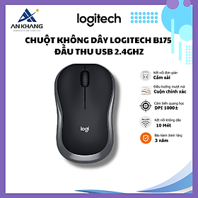 Mua Chuột không dây Logitech B175 - đầu thu USB 2.4Ghz  pin 1 năm  nhỏ gọn  thiết kế thuận cả 2 tay  phù hợp PC/Laptop - Hàng chính hãng