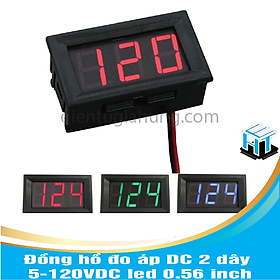 Đồng hồ đo áp DC 2 dây 5-120VDC led 0.56 inch(TÙY CHỌN MÀU TRONG PHÂN LOẠI)