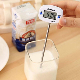 Dụng cụ đo nhiệt độ nước pha sữa, thực phẩm chất liệu thép không gỉ