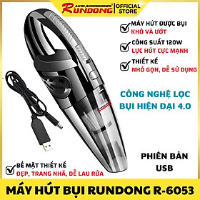 Mua Máy hút bụi cầm tay không dây Rundong R-6053 cao cấp | 120W lực hút cực khỏe  thiết kế đẹp mắt  sang trọng  nhỏ gọn dùng cho nội thất xe ô tô và gia đình - HÀNG CHÍNH HÃNG