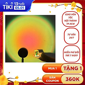 Mua Đèn hoàng hôn - Đèn led sunset 16 màu đèn tự động- tặng kèm remote - quay Tik Tok - chụp ảnh - quay video siêu đẹp  mờ ảo  lung linh hot nhất hiện nay