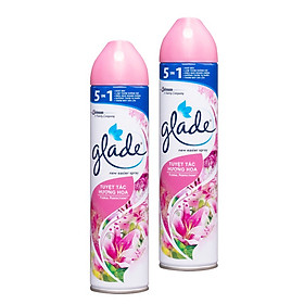 Bộ đôi Xịt thơm phòng GLADE Hương Cỏ Hoa 280ml x2