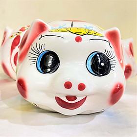 Mua Heo Đất Tai Vểnh Tài Lộc Màu Trắng (2 size)