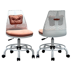 Mua Ghế xoay học bài tại nhà nhỏ gọn cho bé CE1025-S Nội thất Capta Ghế học sinh nệm vải nhung màu cam lưng nhựa màu trắng chân sắt sơn tĩnh điện màu trắng tại HCM