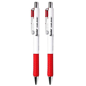 Vỉ 2 Bút Bi Senior 0.7 mm - Flexoffice FO-026 - Mực Đỏ