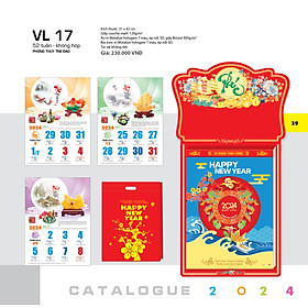 Lịch Block 2024 - VL17 Phong Thủy Trà Đào - VanLangbooks