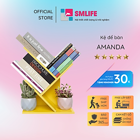 Kệ để bàn gỗ hiện đại SMLIFE Amanda  | Gỗ MDF dày 17mm chống ẩm | D42xR18xC50cm - Màu