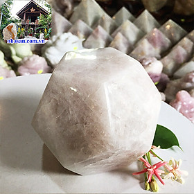 Mua Quả cầu 12 mặt đá thạch anh hồng tự nhiên phong thủy QC843 nặng 2.06kg kích thước 11.5x10x7 (cm) – vật phẩm phong thủy may mắn