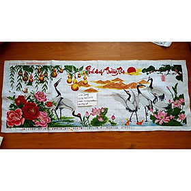 Mua Tranh thêu HẠC- PHÚ QUÝ TRƯỜNG THỌ (đã thêu)1m45x55cm